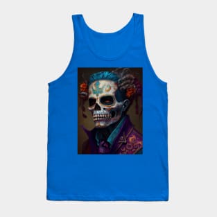 Day of the dead V3 - Men Oil paint Tank Top